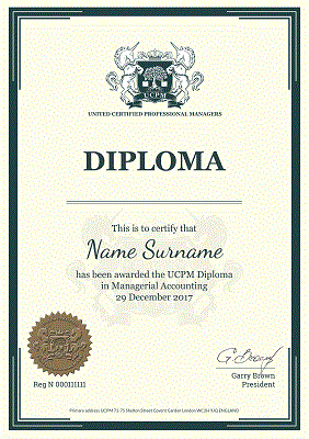 Дистанционный курс "Управленческий учет" с сертификацией на международный диплом UCPM