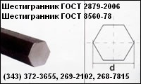 Шестигранник ГОСТ 2879-88 (горячекатаный шестигранник), от 11мм до 75мм.